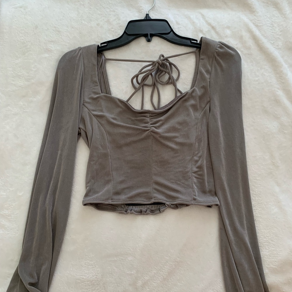 Elegant Gray Women's Top
